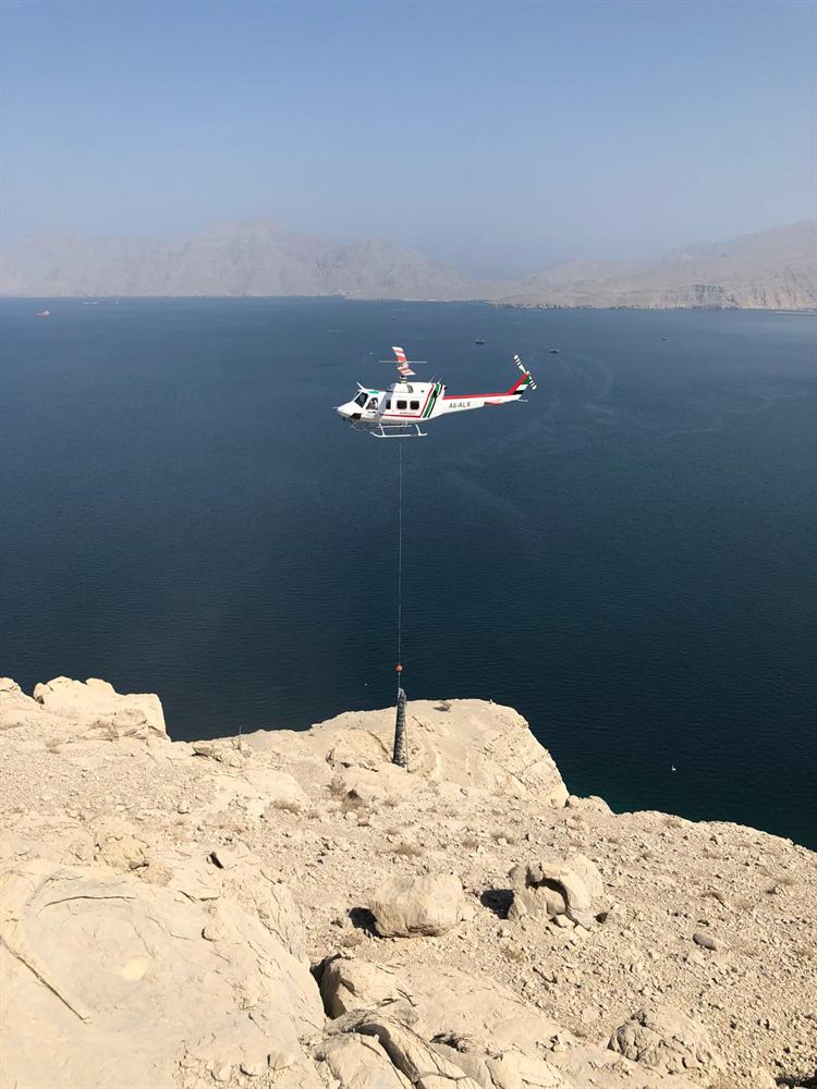 Helicopter transport over the sea